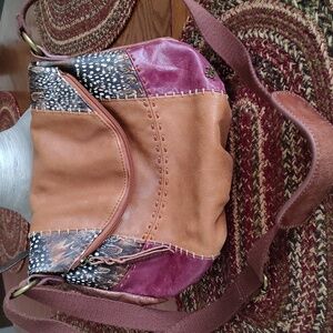 The Sak Leather Multicolor Crossbody Purse